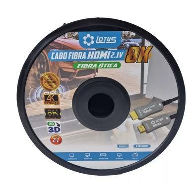 Cabo Fibra HDMI 2.1v 8k , fibra Ótica (60 Metros) LT-1060