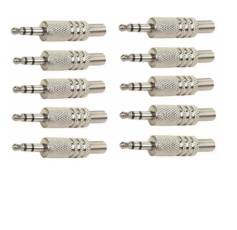 Imagem 5 de 5 do produto 10 Peças Plug P2 Mono Metal C/mola