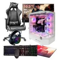 PC Gamer Completo Amd Ryzen 5 5600gt 16gb 3200mhz (radeon Vega 7), B550m, 480GB M.2, 500w, Wc 240mm, Monitor 24 165hz, Cadeira, Neologic - Nli87573 U Unica Unica