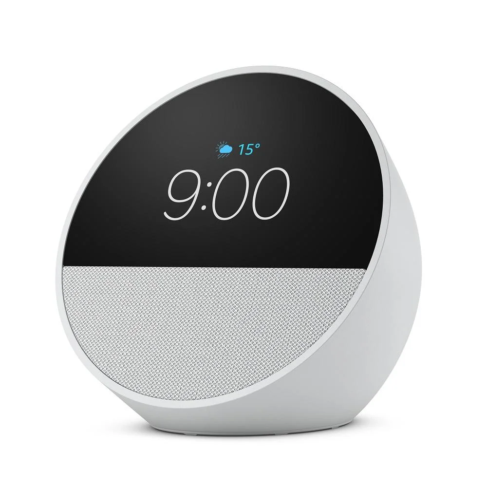 Imagem 1 de 5 do produto Echo Spot (2024) Com Alexa: Despertador Inteligente Com Som Vibrante E Alexa | Cor Branca, Amazon  Amazon
