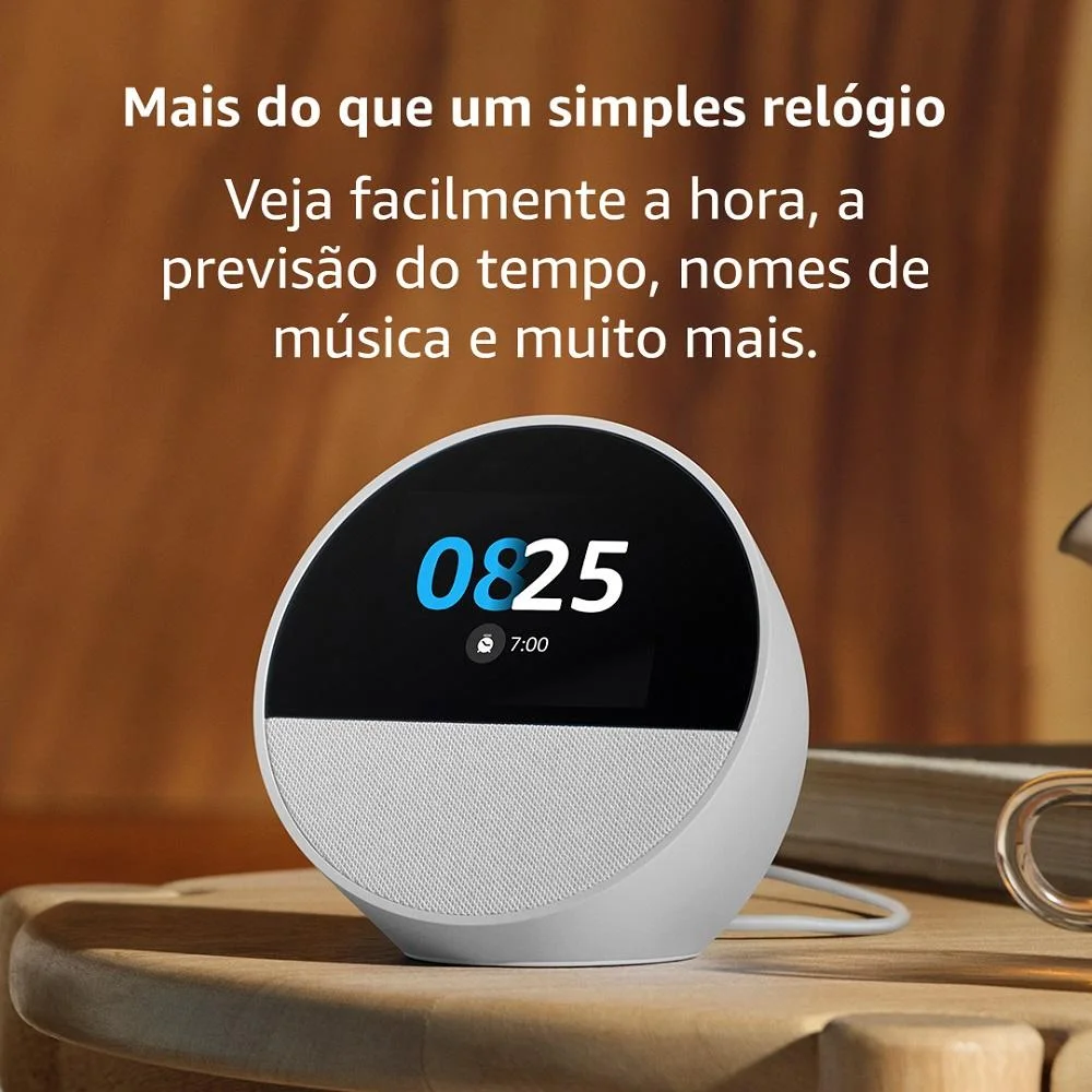 Amazon Echo Spot ホワイト Echo Spot com Alexa (Geração mais recente) | Despertador
