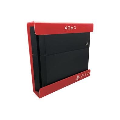 Suporte Parede Console Playstation 4 Pro - Ps4 Pro - Material Acrílico Vermelho