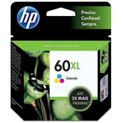 Cartucho De Tinta Hp 60xl Cc644wb Colorido | Deskjet F4224 F4480 F4580 D1660 D110a D410a C4780