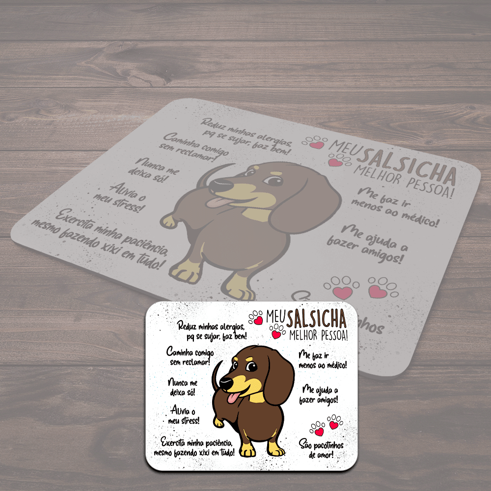 Imagem 3 de 4 do produto Mouse Pad Dog - Meu Salsicha Dachshund, Melhor Pessoa! M2
