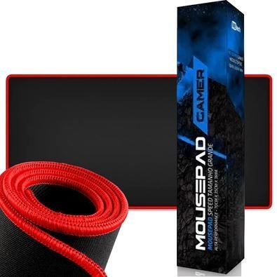 Mousepad Gamer Borda Costurada Grande 70 X 35 Speed Edition - Vermelho