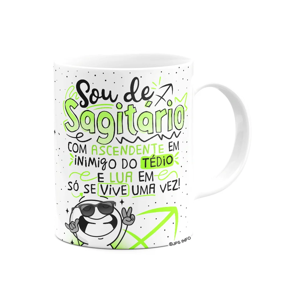 Imagem 2 de 3 do produto Caneca Funny Signos - Sou De Sagitário - 325ml Branca