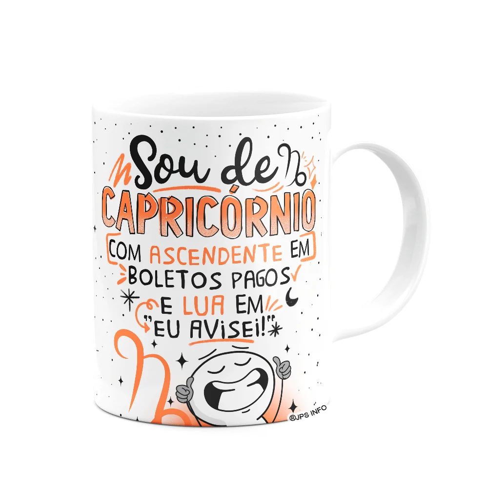 Imagem 2 de 3 do produto Caneca Funny Signos - Sou De Capricórnio - 325ml Branca