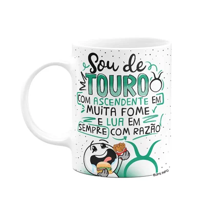 Caneca Funny Signos - Sou De Touro - 325ml Branca
