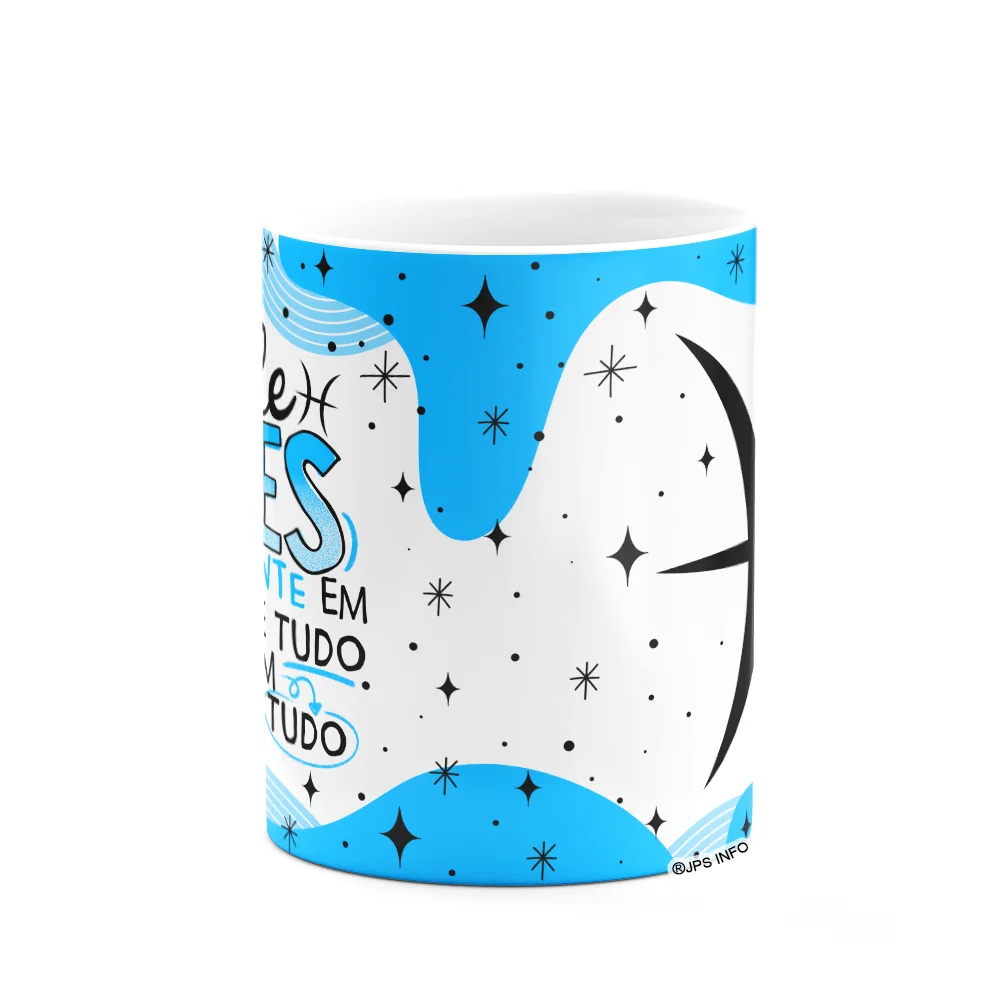 Imagem 2 de 3 do produto Caneca Divertida Signos - Sou De Peixes - 325ml Branca