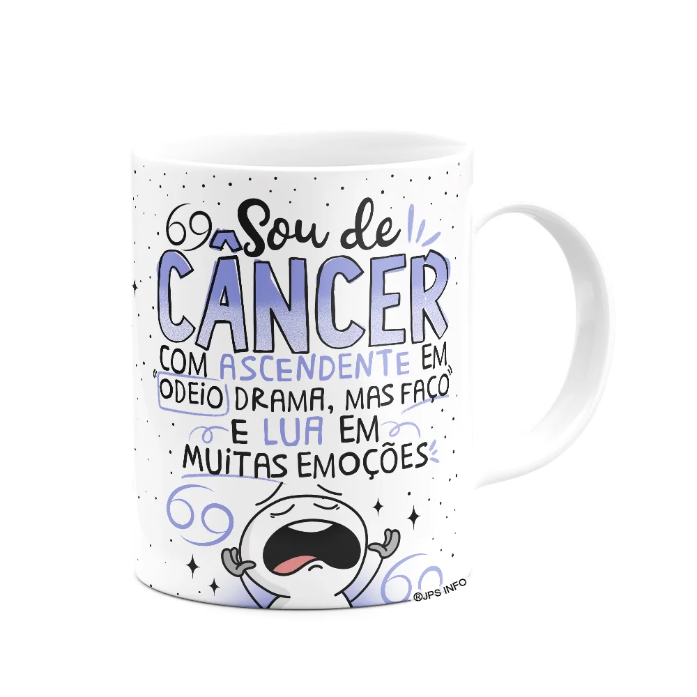Imagem 3 de 3 do produto Caneca Funny Signos - Sou De Câncer - 325ml Branca