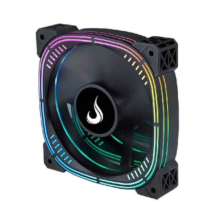 Imagem 2 de 5 do produto Kit Com 3 Ventoinhas Rise Mode Aura Pro Black ARGB 120mm Preto - RM-AUB-02-ARGB