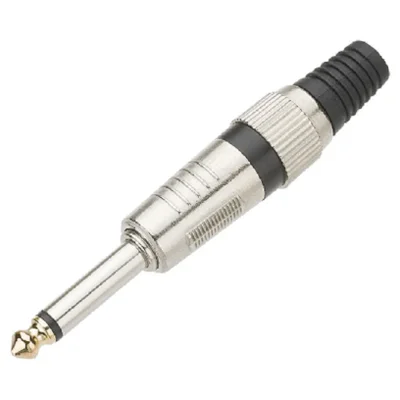 Plug P10 Mono Metal Ponta Gold Emb 6 Peças