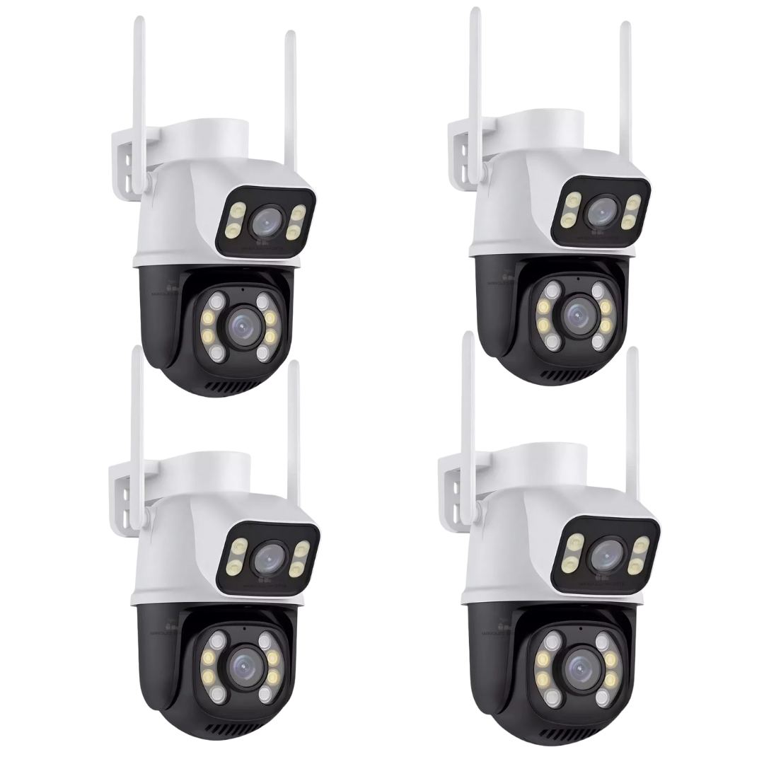 Kit 4 Câmera Importada Wi-fi Smart  Lente Dupla Externa