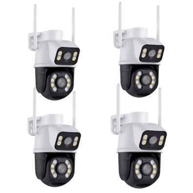 Kit 4 Câmera Importada Wi-fi Smart  Lente Dupla Externa