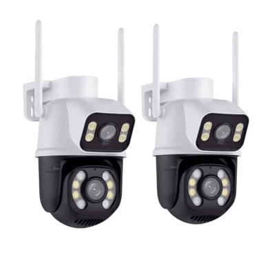 Kit 2 Câmera Importada Wi-fi Smart  Lente Dupla Externa
