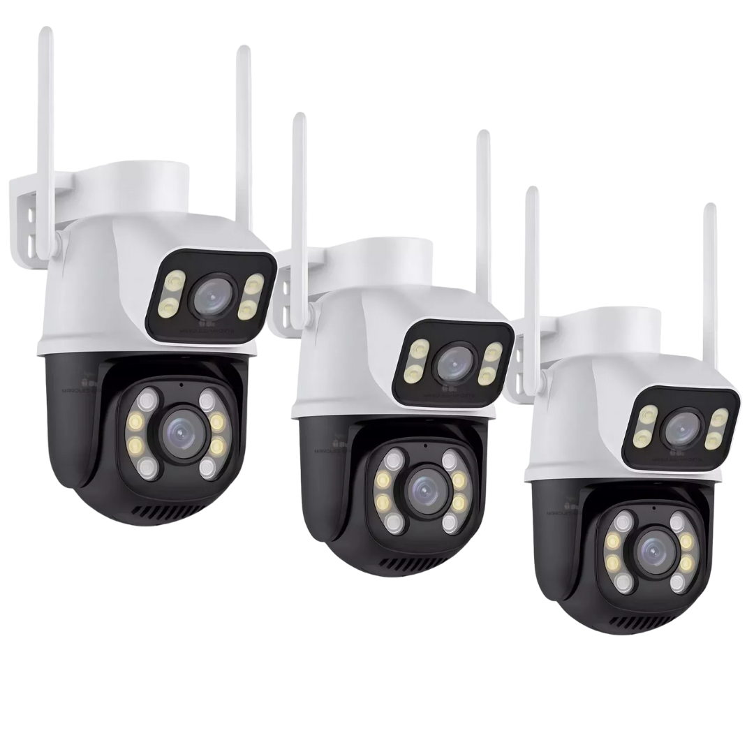 Kit 3 Câmera Importada Wi-fi Smart  Lente Dupla Externa