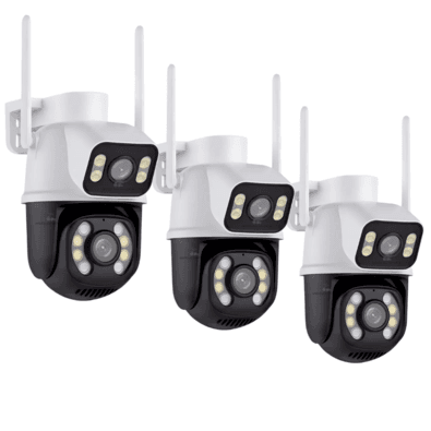 Kit 3 Câmera Importada Wi-fi Smart  Lente Dupla Externa