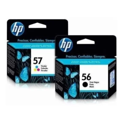 Cartucho de Tinta Hp 56 57 C6656ab Preto E C6657ab Color
