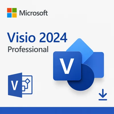 Licença Microsoft Visio 2024 Pro, 32/64 Bits, Original Vitalícia – Cartão Físico