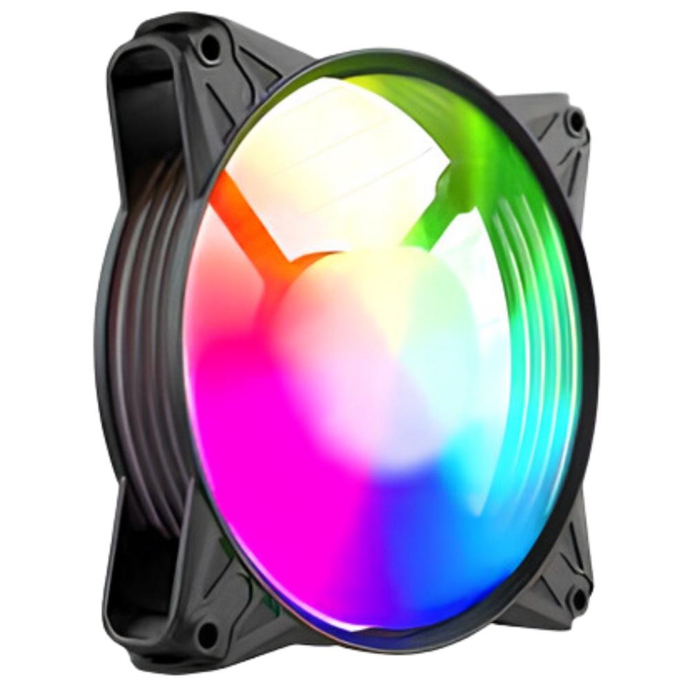 Cooler Fan Ventoinha Para Gabinete Gamer Tamanho 120mm Com Iluminação LED RGB Com 8 Cores Eurus Clanm 12v