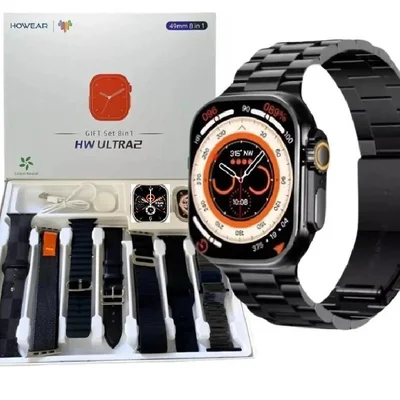 Smartwatch Hw Ultra2 49mm 8x1 +7 Multiiras Com Chat Gpt - Preto