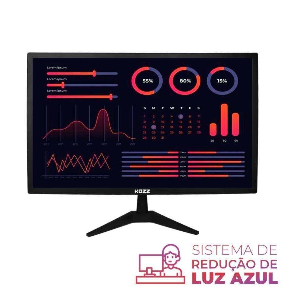 Monitor Gamer 22 polegadas 60hz PC Reduz Luz Azul HDMI Vga Monitor Gamer 22 polegadas 60hz PC Reduz Luz Azul HDMI Vga