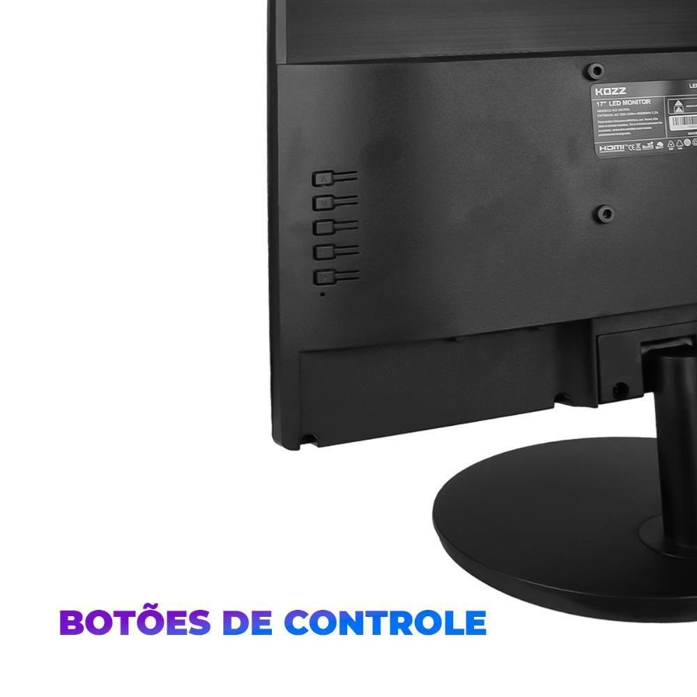 Monitor Gamer LED 17’’ 5ms 60 Hz HDMI Vga Fhd Controle Luz Azul