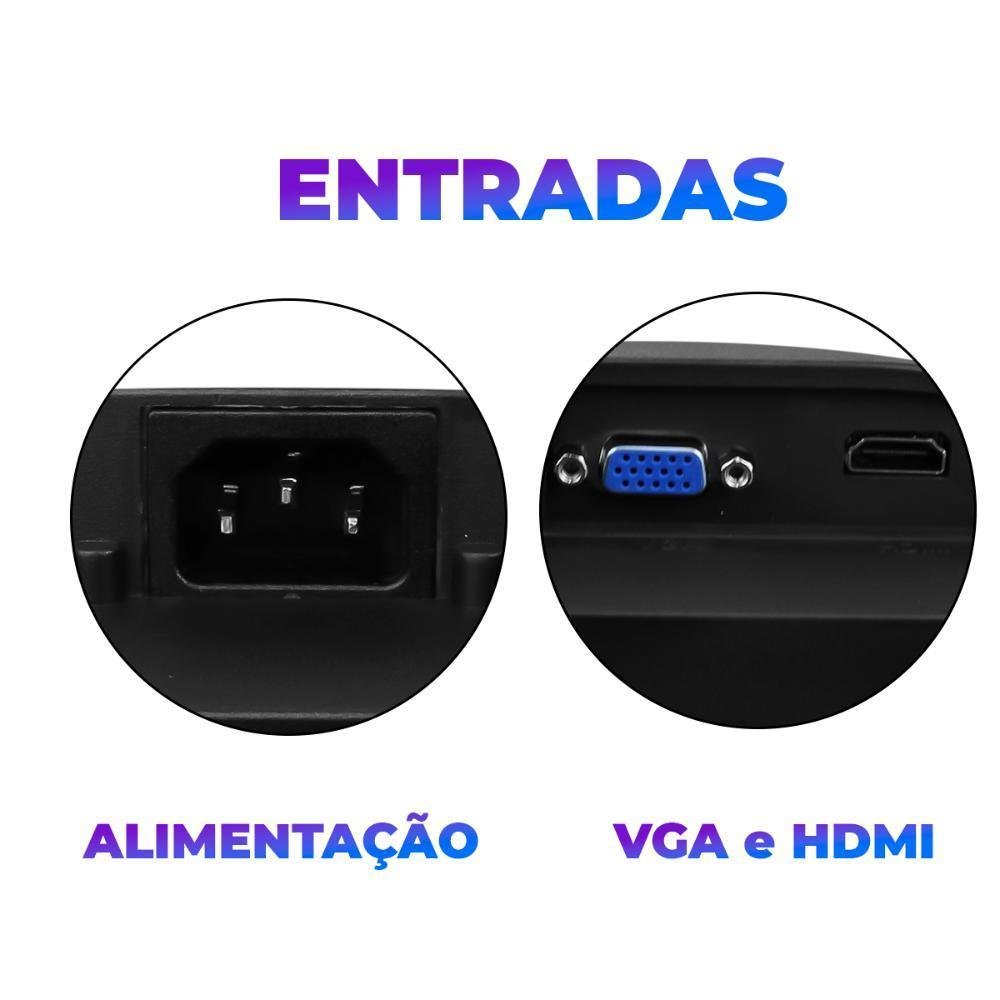 Monitor Gamer LED 17’’ 5ms 60 Hz HDMI Vga Fhd Controle Luz Azul