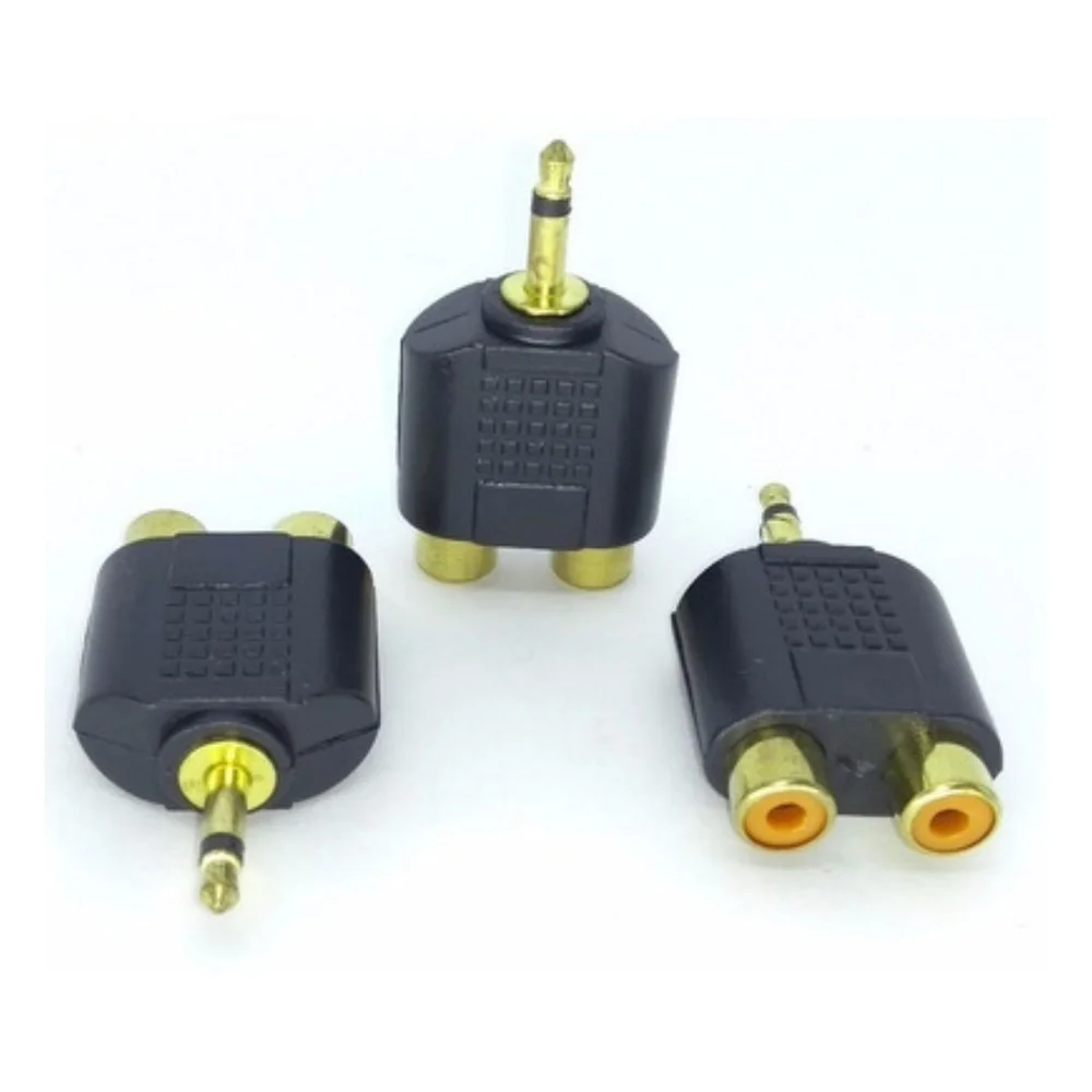 Imagem 3 de 5 do produto Adaptador P2 Mono + 2 Jack Rca Emb 10 Peças Tebera