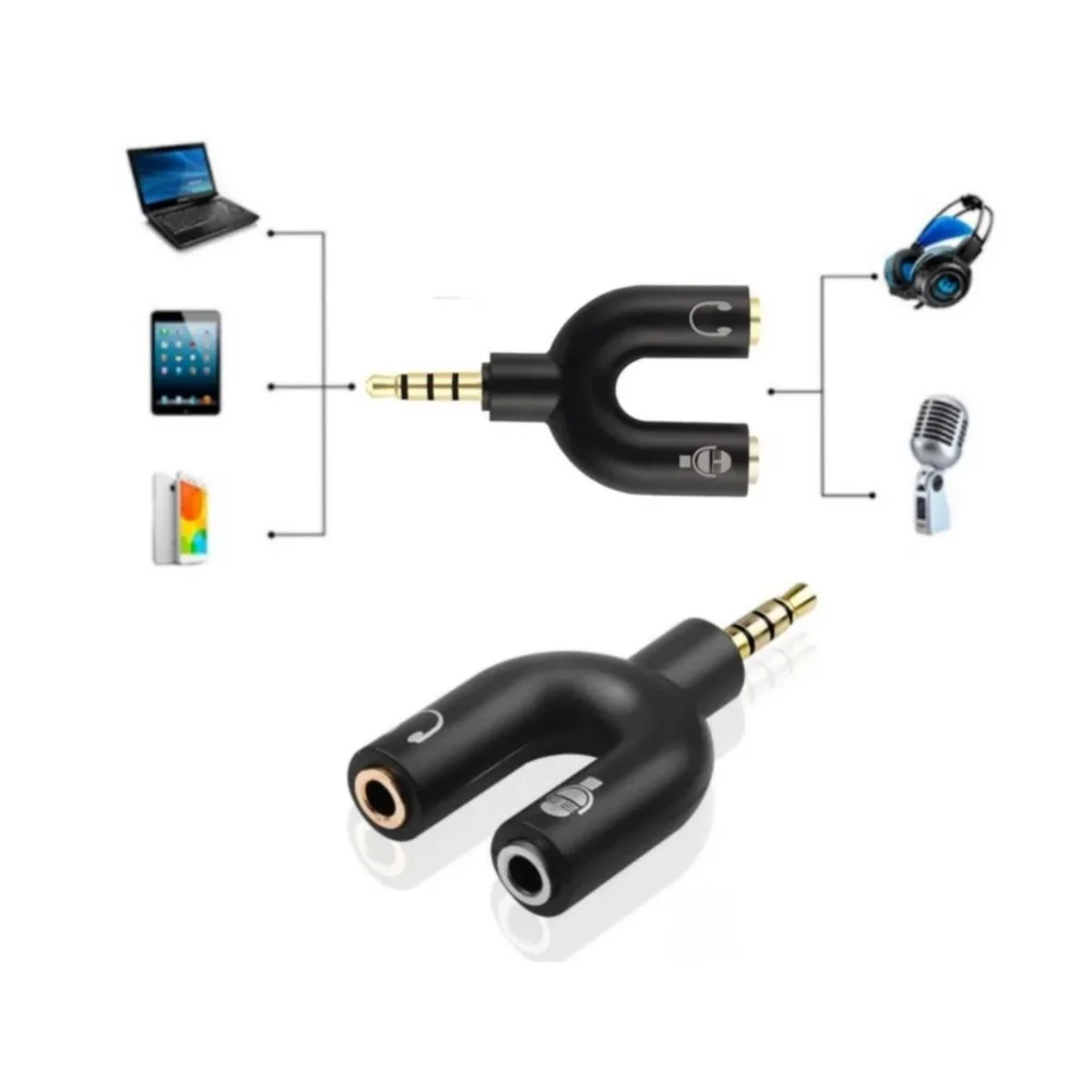 Imagem 5 de 5 do produto Adaptador P2 4c X 2 Jack P2 Femea (fone + Mic) Tebera