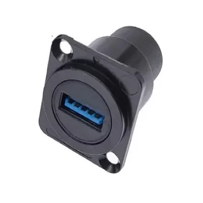 Emenda Fêmea Usb 3.0 Metálico Para Painel - Tebera - Kit 2pç