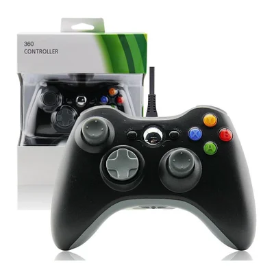 Controle Usb Com Fio Compatível Com XBOX 360 Computador Notebook Preto
