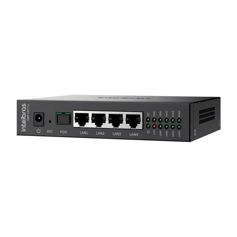 Modem Óptico Pon Lan 4p - Ont 140 Poe Intelbras Modem Óptico Pon Lan 4p - Ont 140 Poe Intelbras