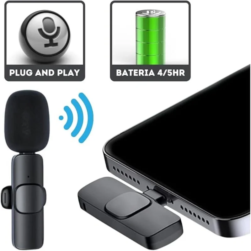 Imagem 4 de 5 do produto Microfone Onistek Celular Lapela Sem Fio Usb-c Mc803