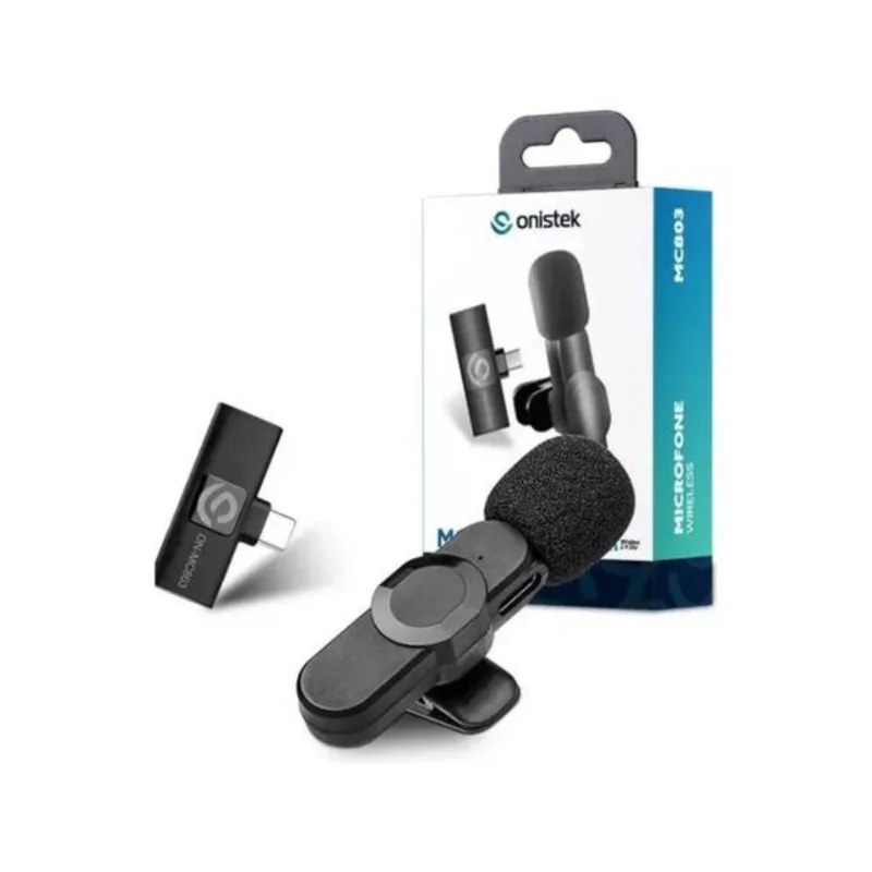 Imagem 5 de 5 do produto Microfone Onistek Celular Lapela Sem Fio Usb-c Mc803