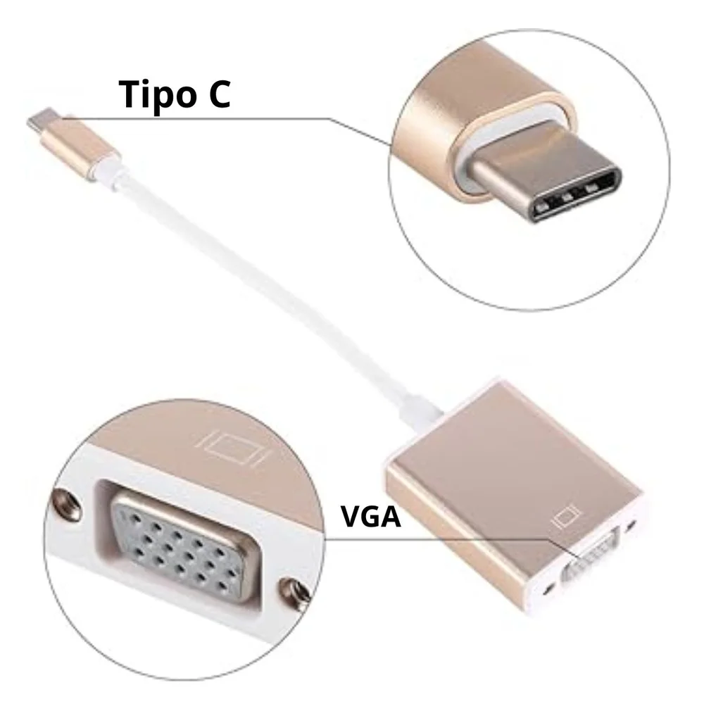 Imagem 5 de 5 do produto Adaptador Usb Tipo C Para Vga