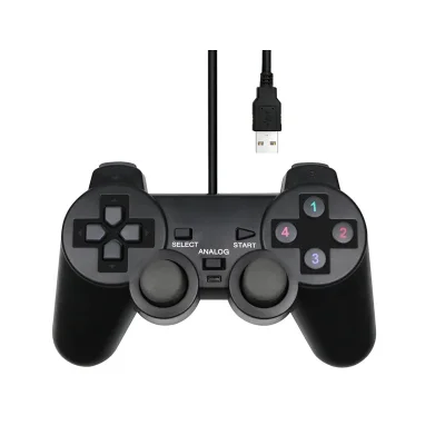 Controle Usb Ps2 Para Computador Notebok Com Vibração Analógico