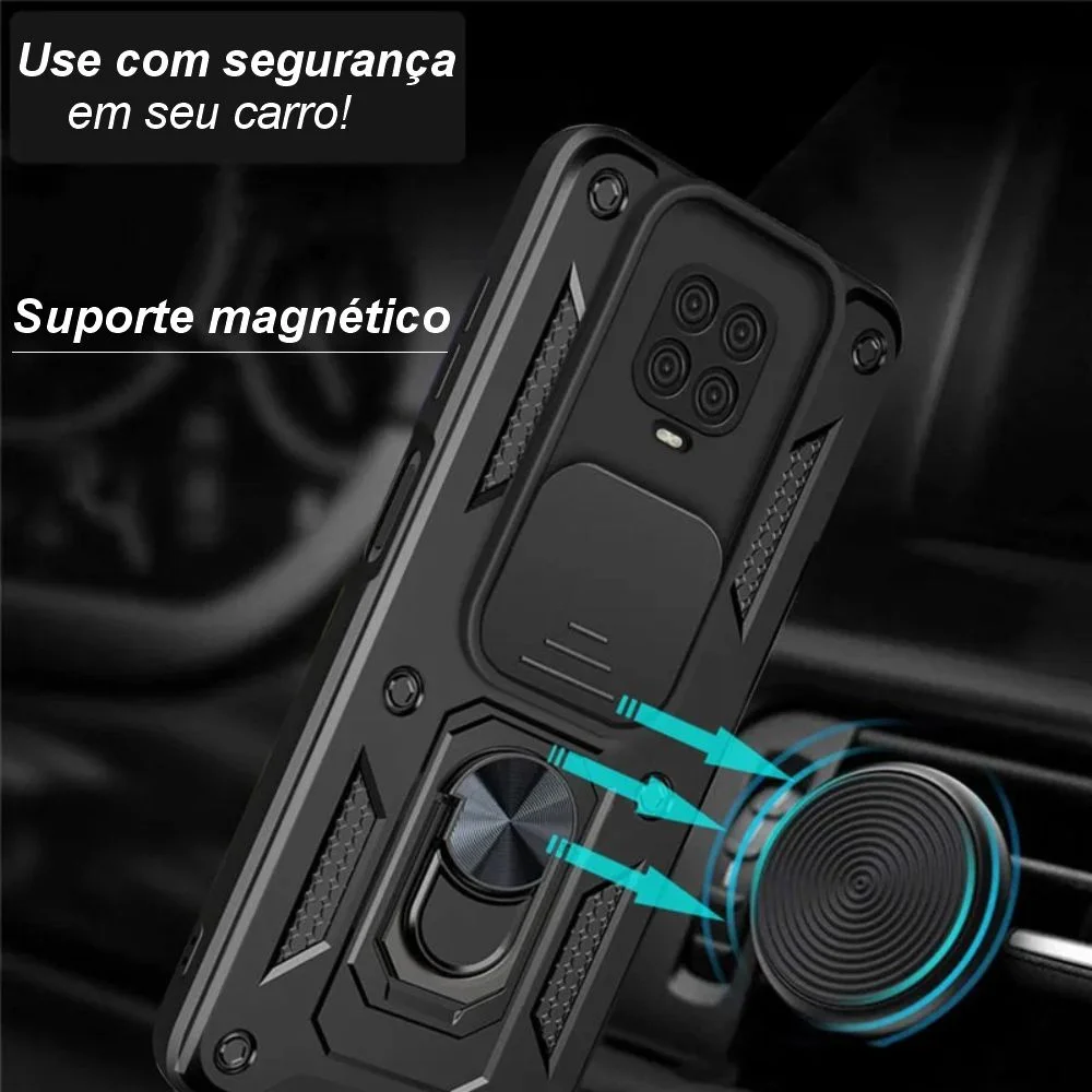 Imagem 3 de 5 do produto Capa Militar P/ Redmi Note 9s - Capinha Case Protetora Anti Impacto Queda Armadura Resistente