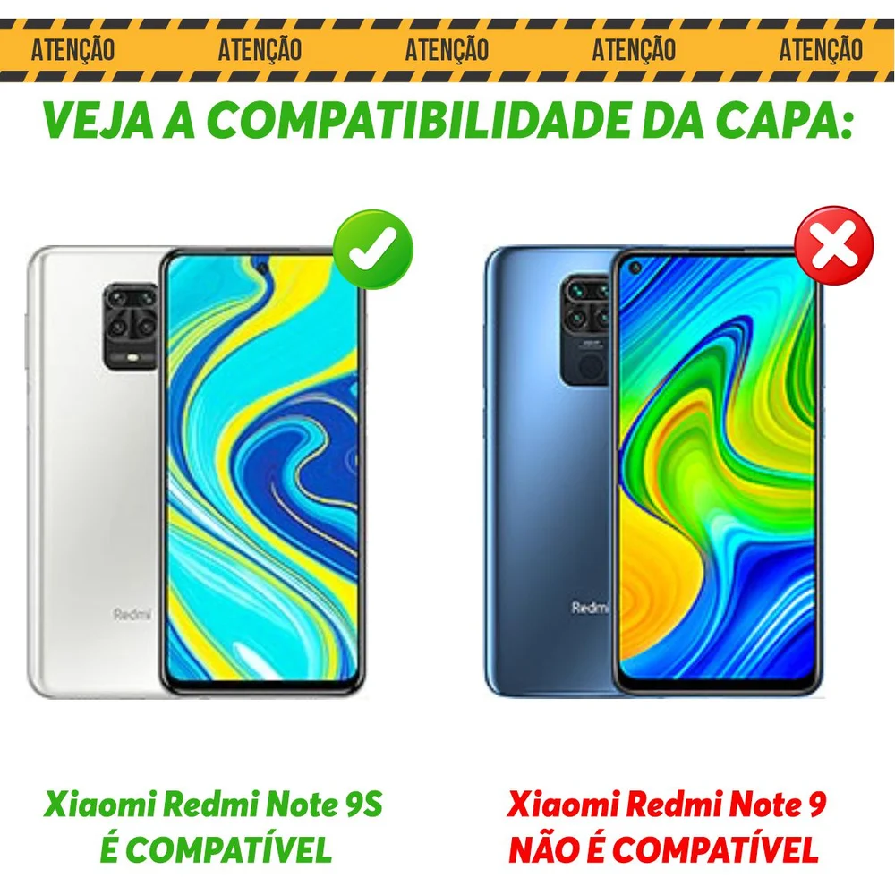 Imagem 5 de 5 do produto Capa Militar P/ Redmi Note 9s - Capinha Case Protetora Anti Impacto Queda Armadura Resistente