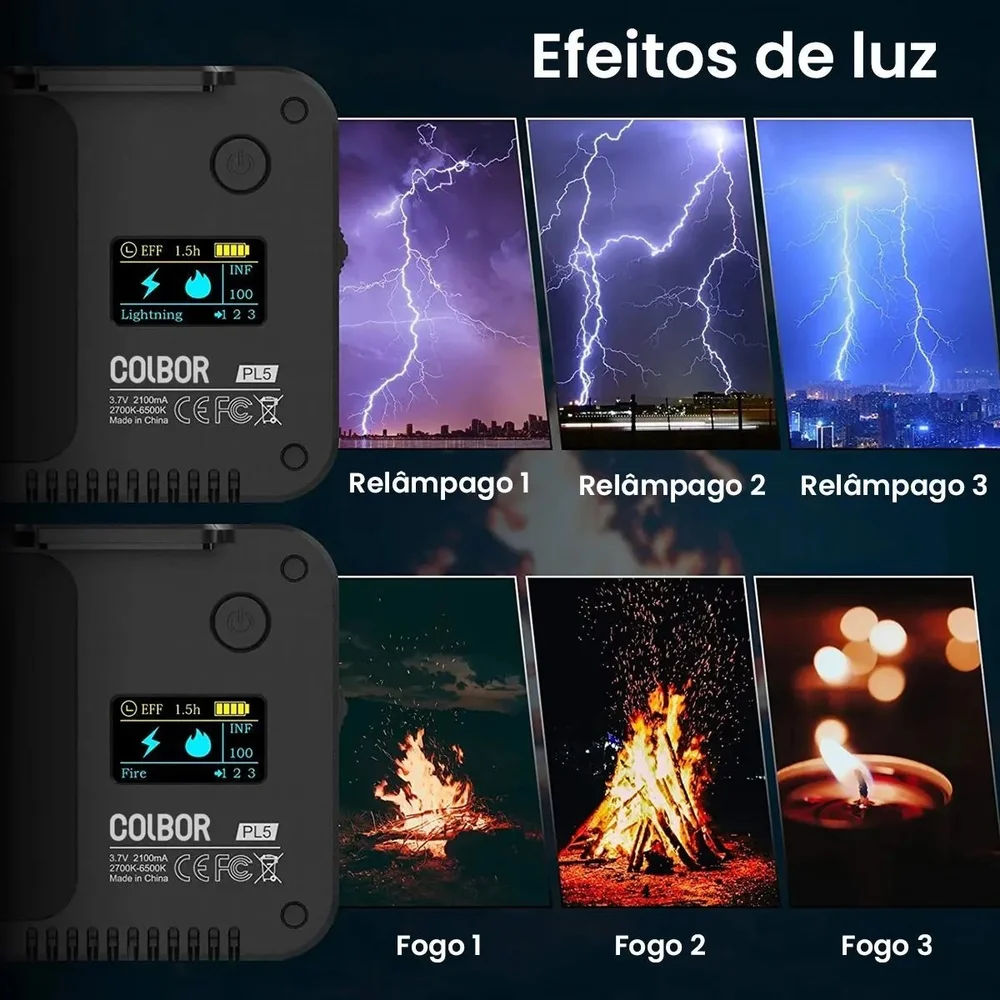 Iluminador Led para Celular - Colbor PL5 Bicolor