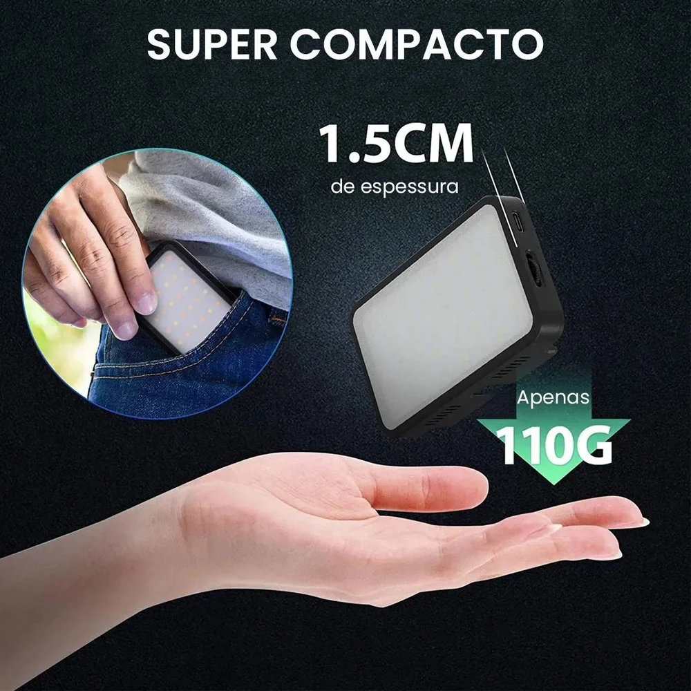 Iluminador Led para Celular - Colbor PL5 Bicolor