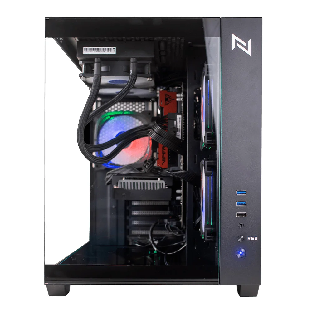 PC Gamer Completo Amd Ryzen 5 5500 16gb 3200mhz (rx 6600 8GB) SSD 1TB, 500w 80 Plus, Monitor 24 165hz 1ms, Aquarium - Nli87530 U Unica Unica - view 2