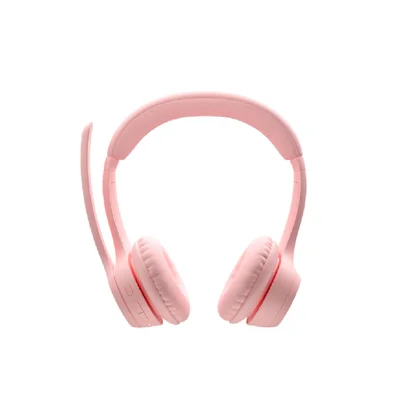 Headset Logitech Zone 300 Conexão Sem Fio Bluetooth Cancelamento De Ruído Usb-c Rosa 981-001411