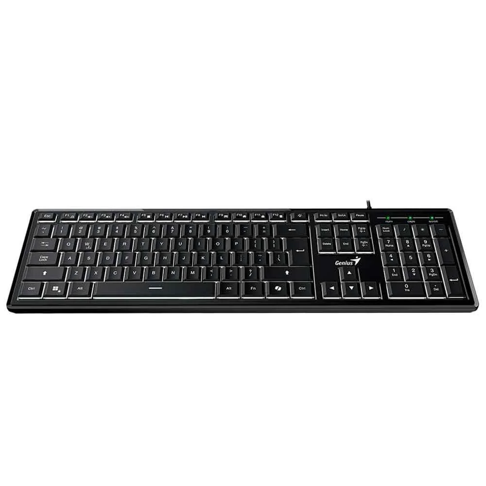 Imagem 2 de 5 do produto Teclado Multimida Genius Slimstar 820 Preto Abnt 2