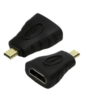 Adaptador Mini HDMI Macho X HDMI Fêmea Cinza