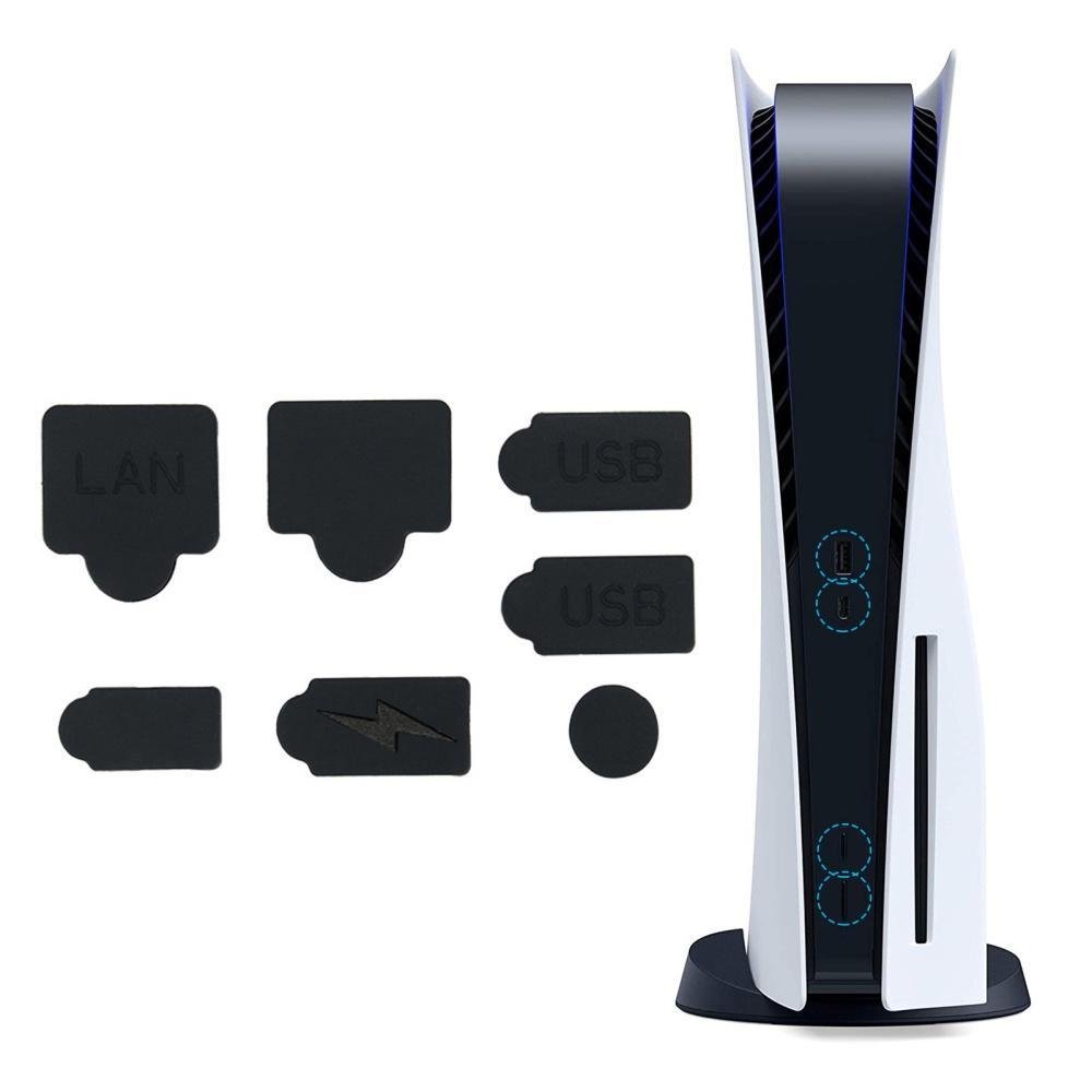 Tampa De Silicone Protetor Anti Poeira Compatível Com Playstation 5 Preto