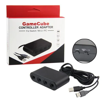 Adaptador De Controle Gamecube Para Nintendo Wii U, Switch E Computador - 4 Portas
