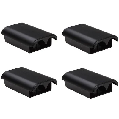 4 Suporte De Pilhas Controle XBOX 360 Tampa De Bateria Preta