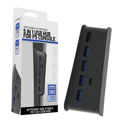 Hub Usb 5 Portas Playstation 5 Digital E Ultra Carregador