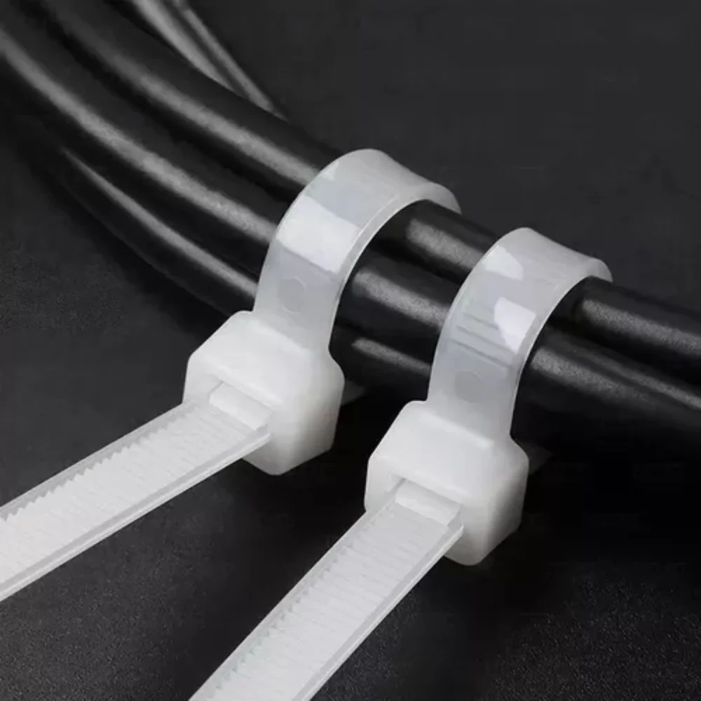 Imagem 3 de 5 do produto Enforca Gato Abracadeira De Nylon 4x200 Branca (100 Pçs)